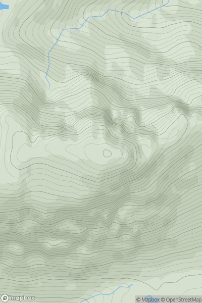 Thumbnail image for Beinn Fhionnlaidh [Loch Linnhe to Loch Etive] showing contour plot for surrounding peak